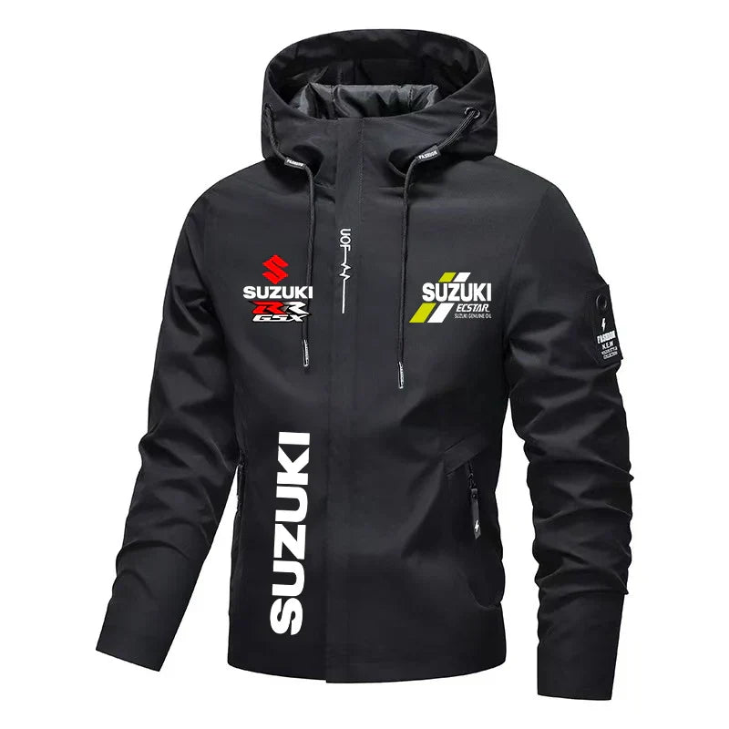 Men's Windproof Hooded Motorcycle Jacket 2026 Bestseller Suzuki High-Quality Autumn Winter Riding Sweatshirt