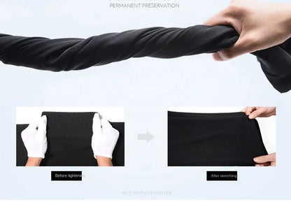 Spring and Autumn Men's Suit Pants Elastic Stretch Dress Pants Slim Male Casual Trousers Straight Leg Formal Black Blue