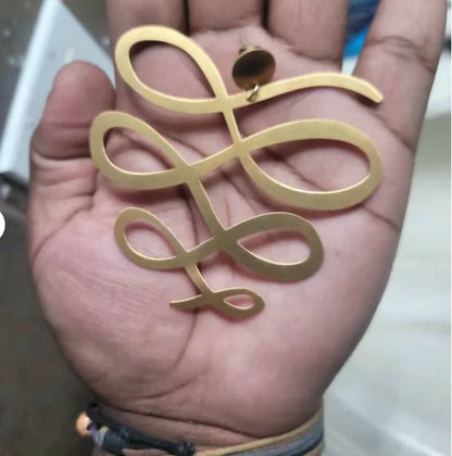 1 Pair Squiggle Earrings Large Infinite Dangle Earrings Gift for Her Fashion African Jewelry Can Custom Laser Engraving Name