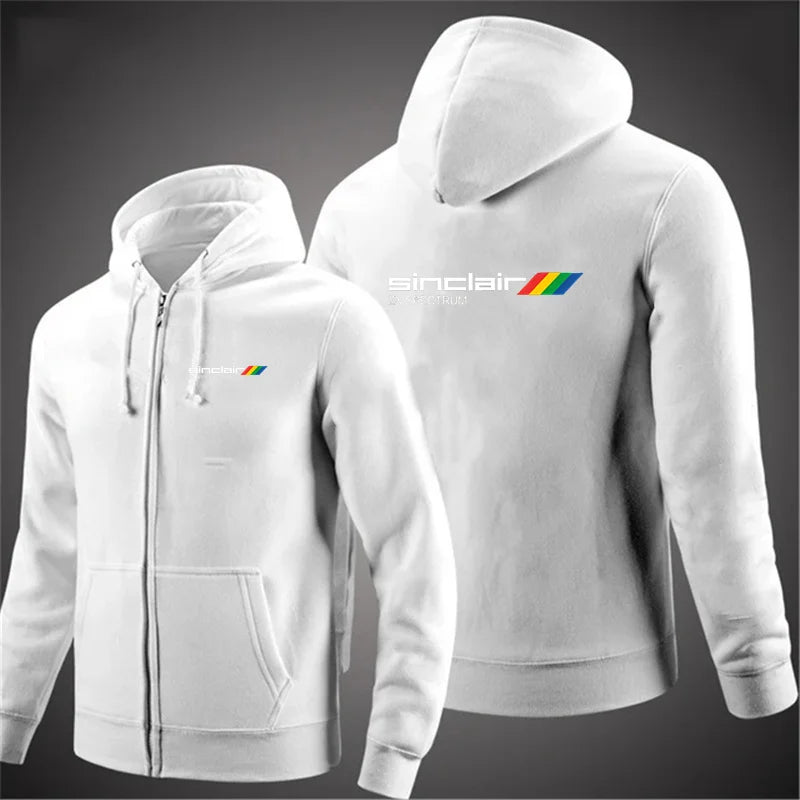 New Men's Fashion Sinclair Zx Spectrum Hoodies Long Sleeve Zipper Hoodie Hooded Fleece Sweatshirts Casual Sports Men Clothing