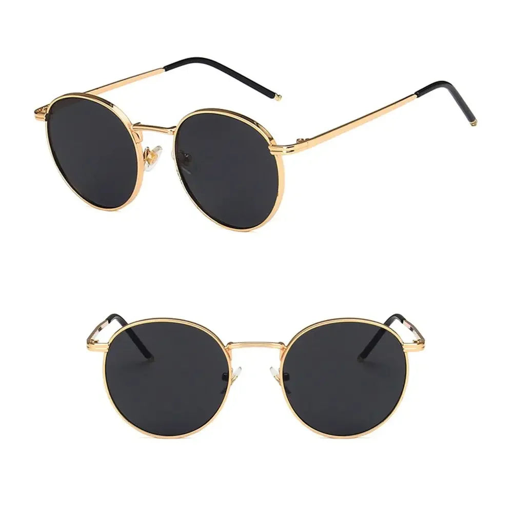 Fashion Glasses Fishing Metal Frame Shades Round Sun Glasses Women's Eyewear Women Men Sunglasses