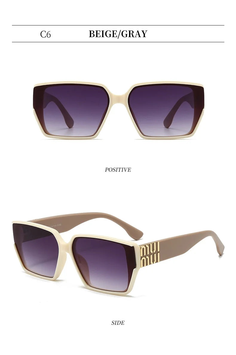 Designer Sunglasses for Women and Men Stylish Square Luxury Glasses Unisex Trend Vintage Shades UV400