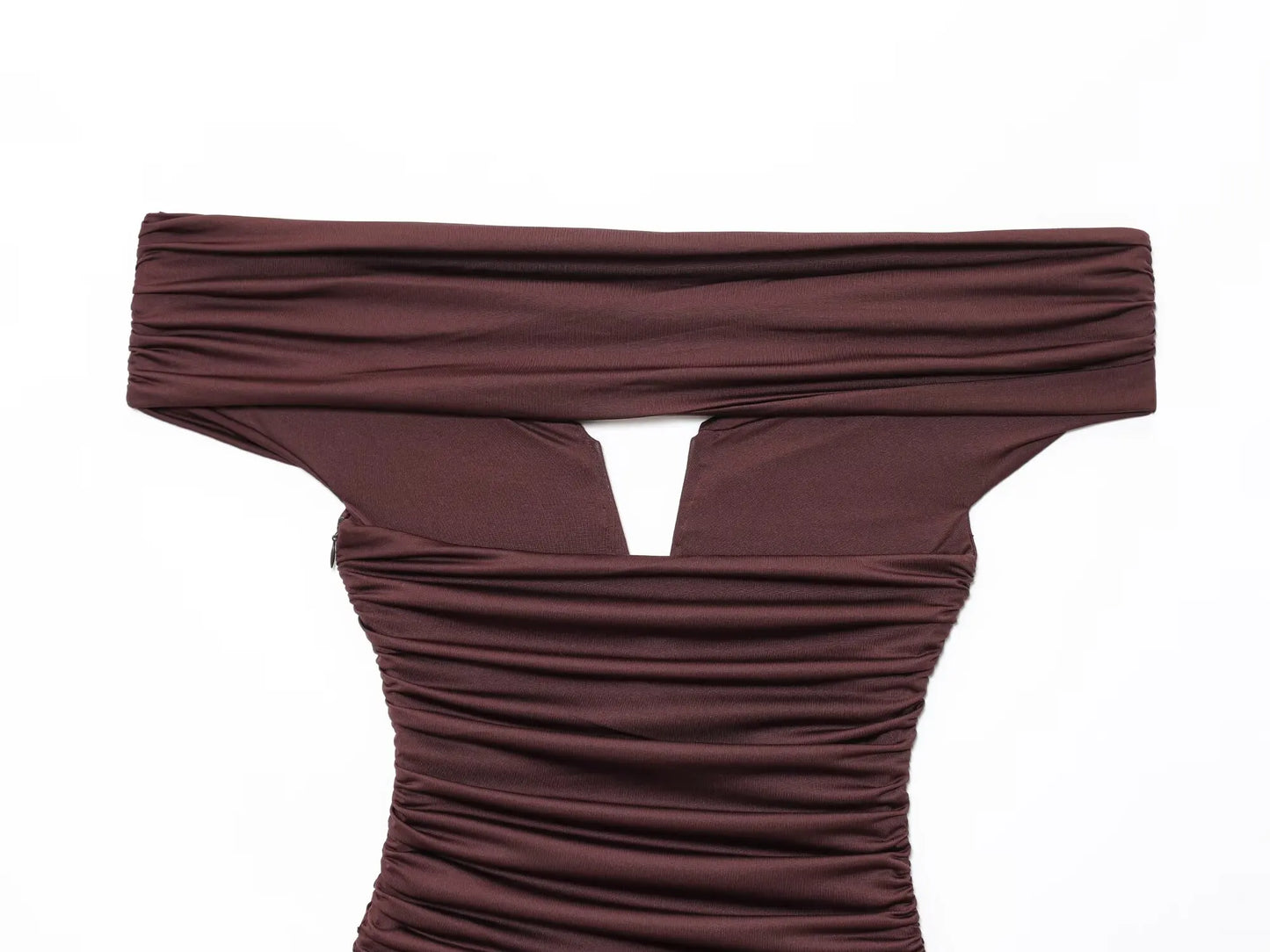 2025 Women Sexy Off Shoulder Solid Pleated Slim Bodysuits Ladies Soft Slim Swimsuit Playsuits Mujer Rompers LS9375