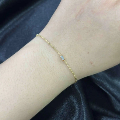 2.5mm Moissanite Bracelets For Women S925 Silver 18K Gold Plated Emerald/Pear Cut Lab Diamond HandChain Party Fine Jewelry