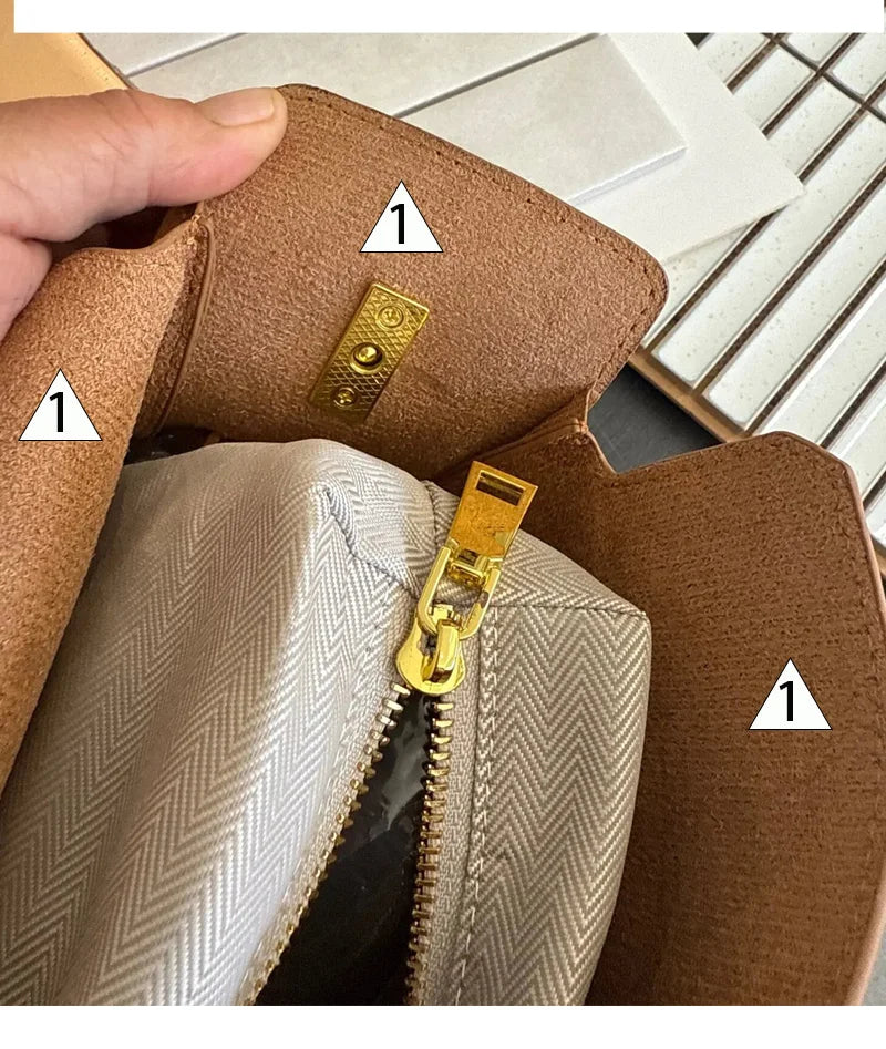 New Genuine Leather Luxury Designer Women Shoulder Crossbody Underarm Bags Cowhide Ladies Large Capacity Tote Bag Fashion Purse