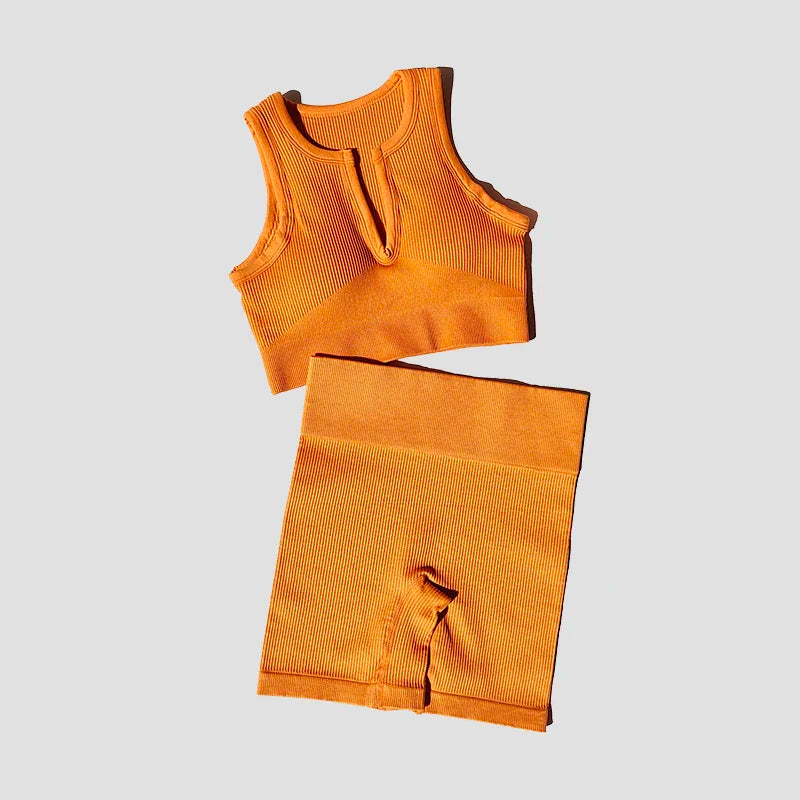 2/4/6PCS Seamless Women Yoga Set Workout Sportswear Fitness Bra Sport Pants Gym Clothing High Waist Leggings Shorts Sports Suits