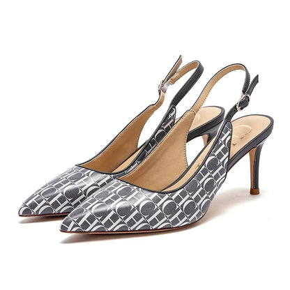 2024 Heels Women's 7cm High Heels Ankle Strap Heeled Sandals Wedding Party Dress Shoes
