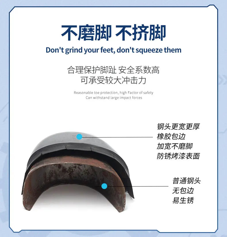 Steel Toe Indestructible Shoes Protective Boots Rotating Button Work Safety Shoes Men Air Cushion Security Boots Work Sneakers