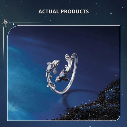 925 Sterling Silver Colorful 12 Zodiac Open Ring For Women , Rainbow Zircon Crystal Stackable Rings Girl Family Gift