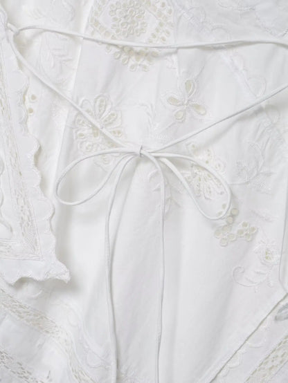 New Women Embroidery Halter Fashion Elegant Crop Tie Top Woman 2025 Sleeveless Backless Short Tops Women Sexy Elegant Party Top