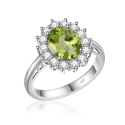 Princess Diana Gold Emerald Ring Women Oval Stone 8*10mm Trending Victoria Jewelry luxury Engagement Gift High Quality