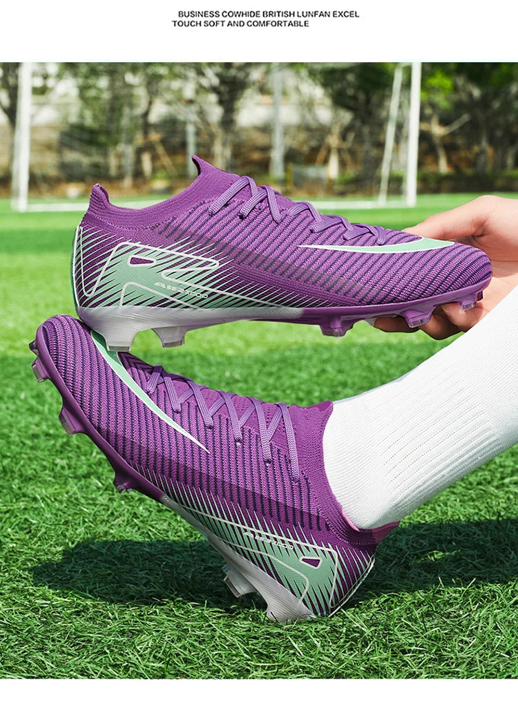 High-quality Breathable Soccer Cleats for Men Women Outdoor Artificial Grass Match Training FG Football Shoes