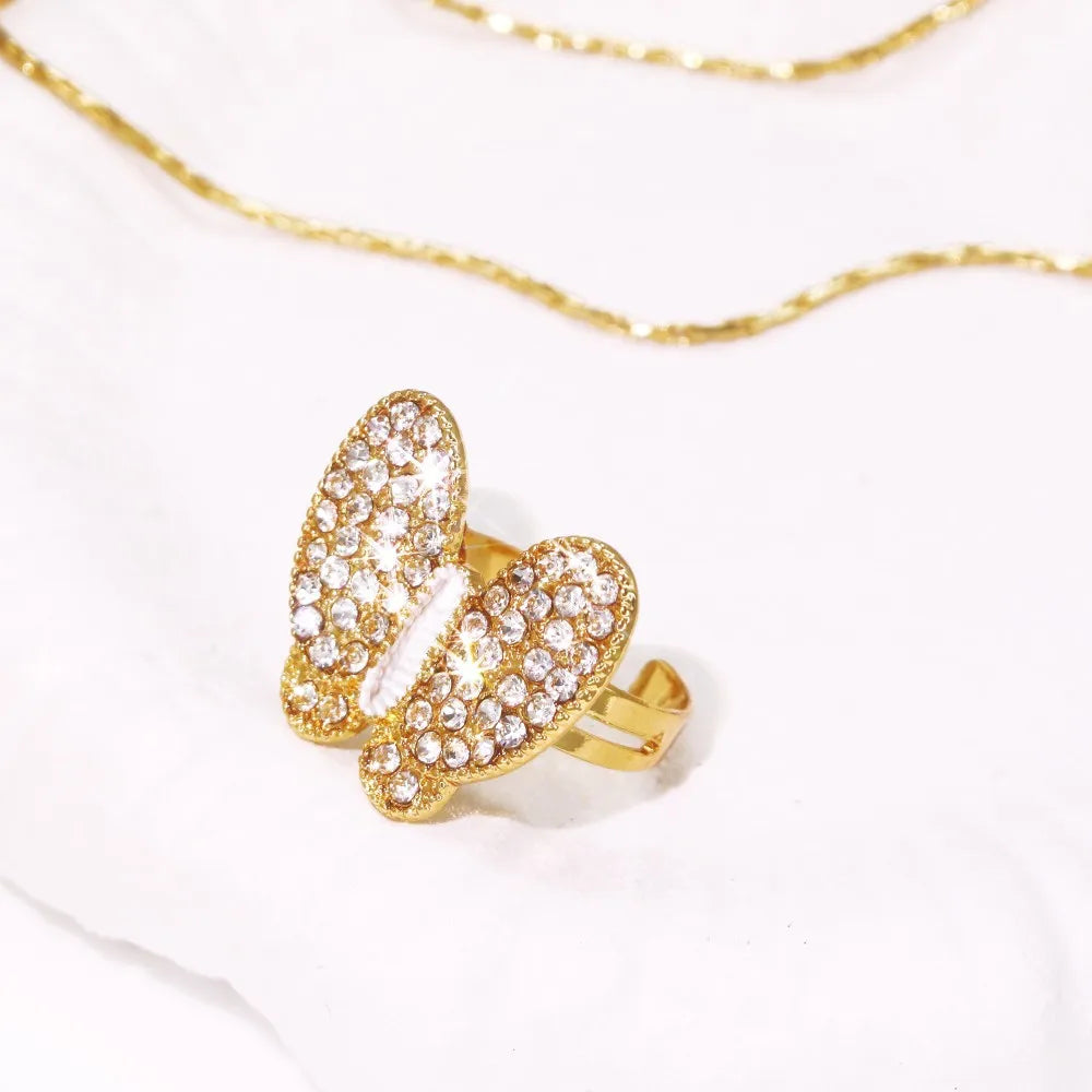 Dubai Gold Color Flower Jewelry Set Fashion Statement Big Butterfly Knot Jewellery Accessories For Women Wedding Gifts