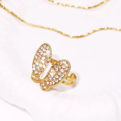 Dubai Gold Color Flower Jewelry Set Fashion Statement Big Butterfly Knot Jewellery Accessories For Women Wedding Gifts