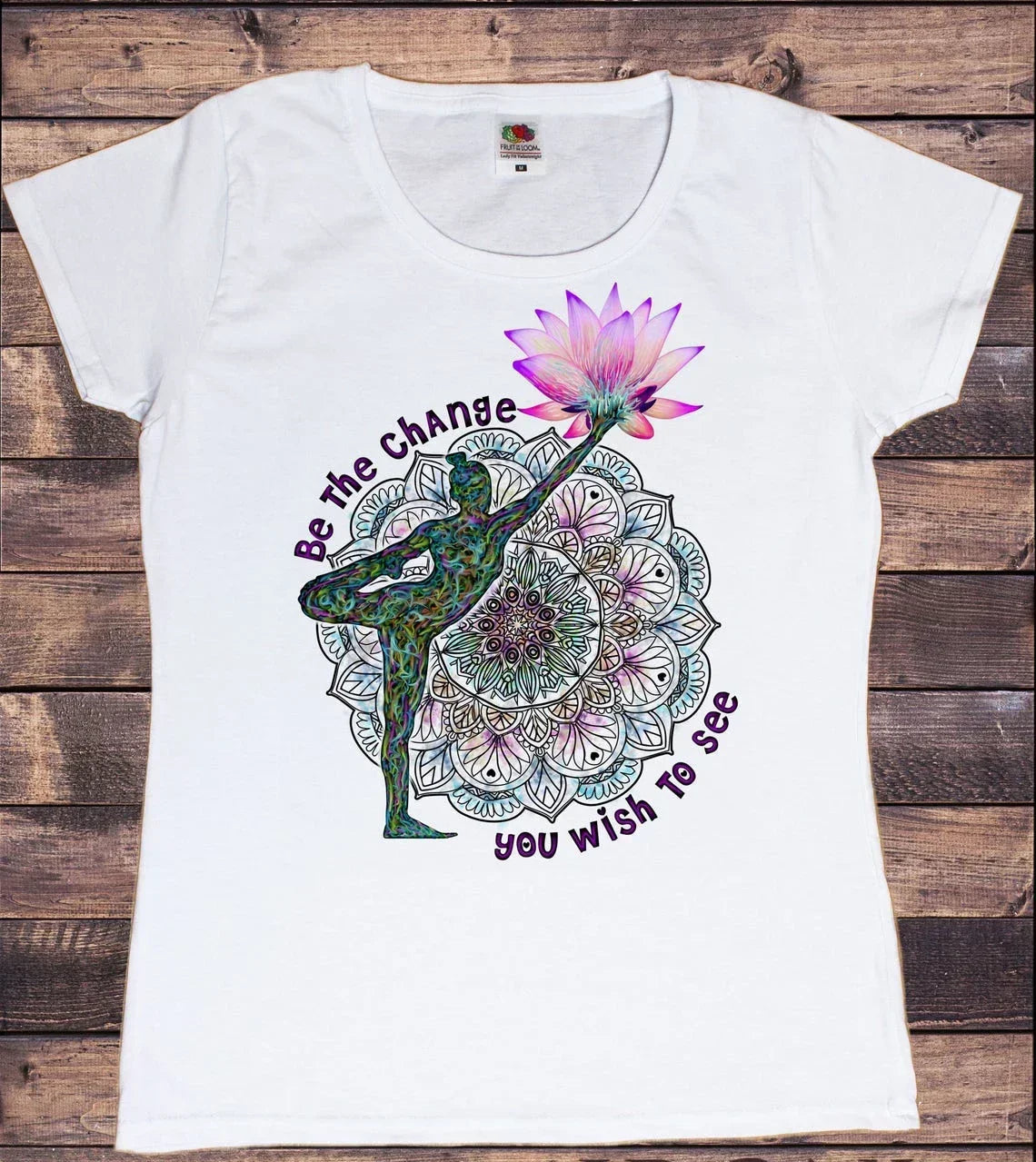 Yoga Print Tshirt Women Bird Om Aum Jade Buddha Meditation Tie Die T Shirt Femme T-Shirt Tops