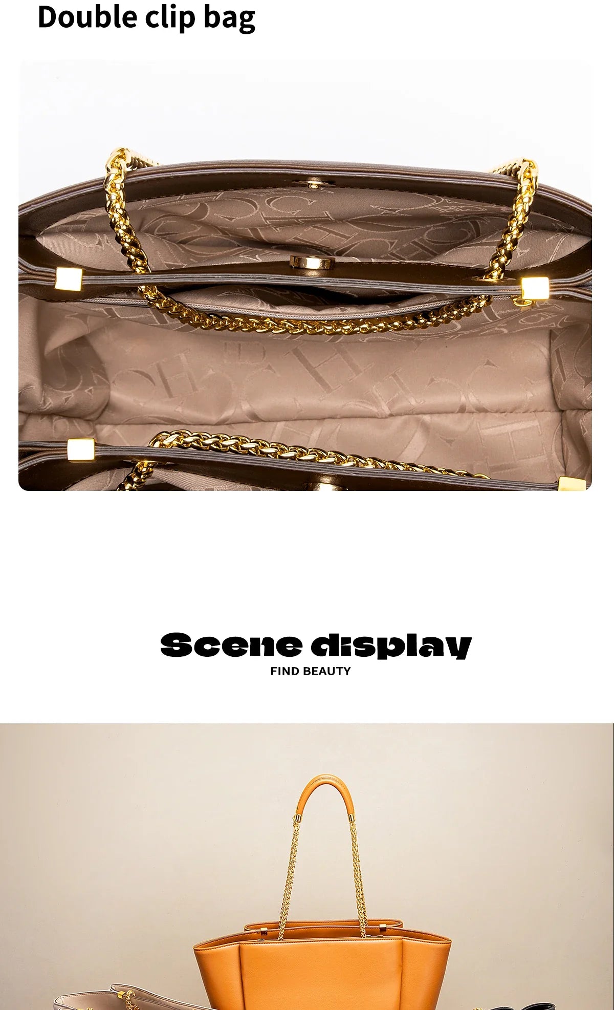 Women's Tote Bag 2026 Spring New Brown Magnetic Buckle Storage Bag Large Capacity Commuter Chain Bag