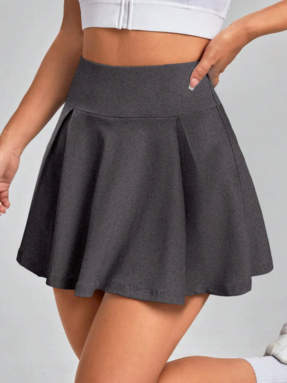 Professional Athletic Skort for Women High Waist Pleated Tear-Resistant Sweat-Wicking with Lining Anti-Wear for Outdoor Training