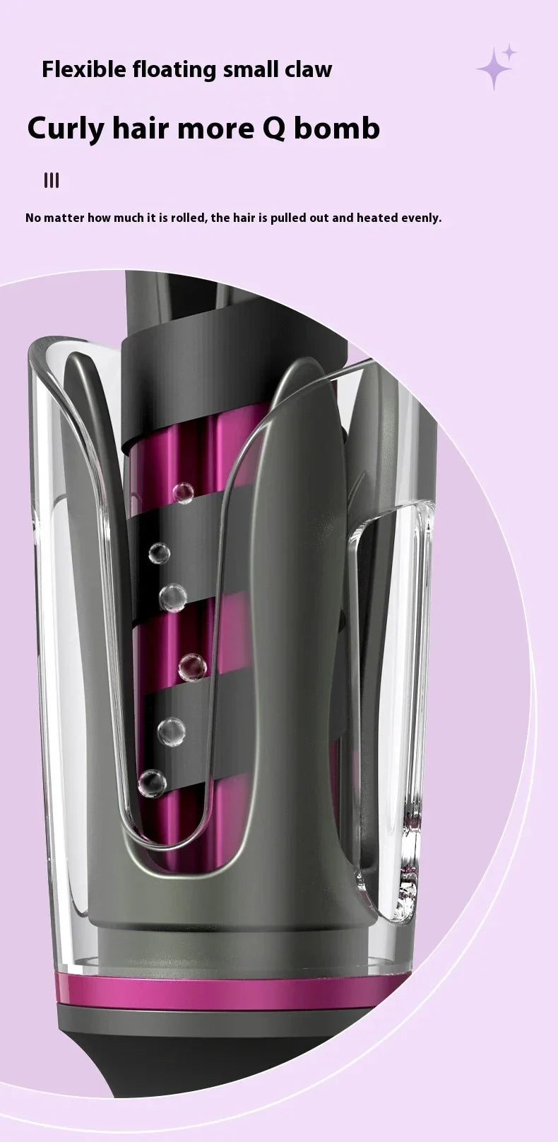 Automatic Curling Iron 32MM Double Slot Negative Ion Portable Hair Curler Constant Temperature Anti Hot Styler for Travel
