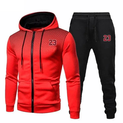 Men's Hooded Tracksuit Casual Hot Sale Single Piece Sports Zipper Sweatshirts and Sweatpants Comfort Outdoor Jogging Sport Daily