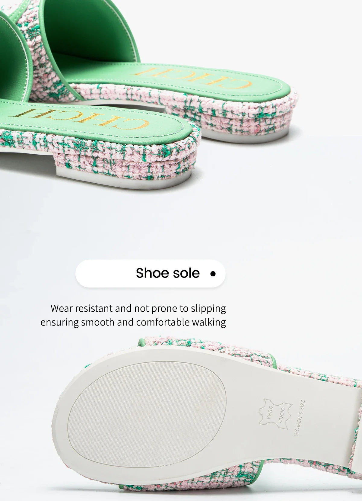Women's Slippers New Fabric Fashion Flat Sandals Business Banquet Women's Shoes