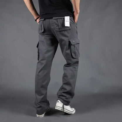Men's Pants Large Size Multi-pocket Loose Overalls Outdoor Sports Training Jogging Casual Pants Loose And Comfortable