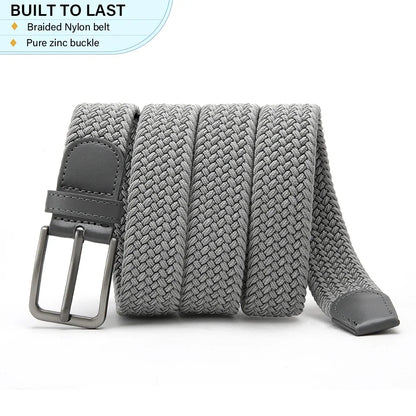 Men's Elastic Belts Unisex Casual Woven Belt for Men Outdoor Rock Climbing Training Work Belt with Jeans Belt of Women 115cm