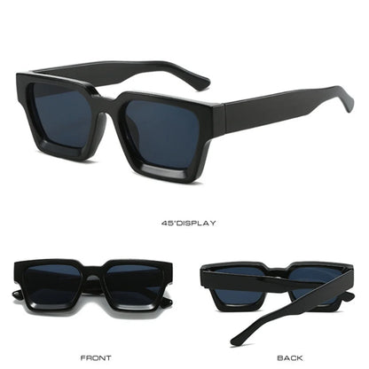 Men Square Frame Sunglasses 2025 Luxury Brand Designer Sun Glasses Retro Trendy Shades UV400 Unisex Women Glasses New