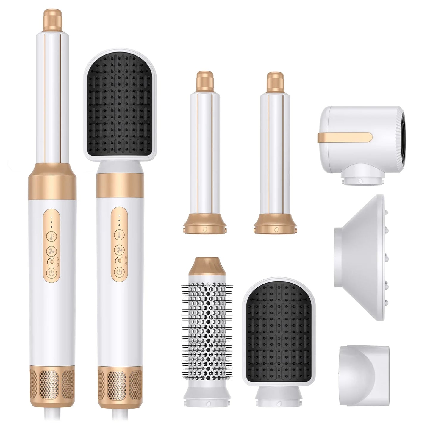 7 In 1 Hair Dryer Brush Brushless High Speed Hair Dryer with Diffuser Ionic Blow Dryer Hot Air Styling Comb Auto Hair Curler