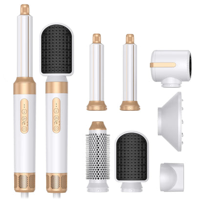 7 In 1 Hair Dryer Brush Brushless High Speed Hair Dryer with Diffuser Ionic Blow Dryer Hot Air Styling Comb Auto Hair Curler