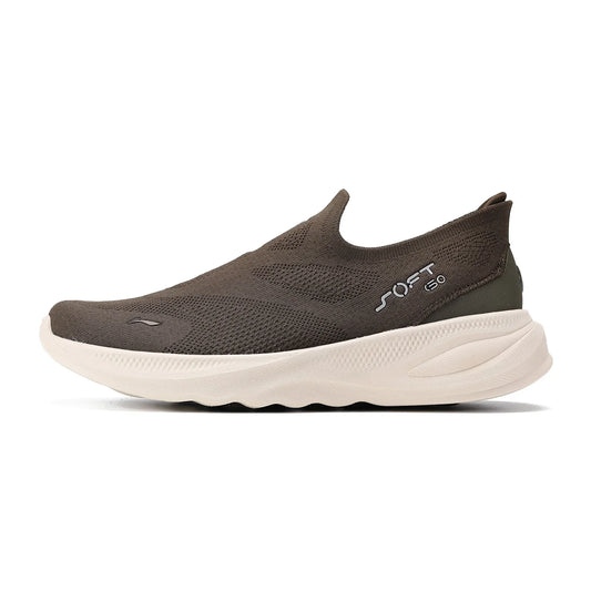 Men's SOFT GO 2 KNIT Slip-on Casual Walking Shoes Cushion Comfy Stable LiNing Mesh Jogging Daily Sports Sneakers AGLV017