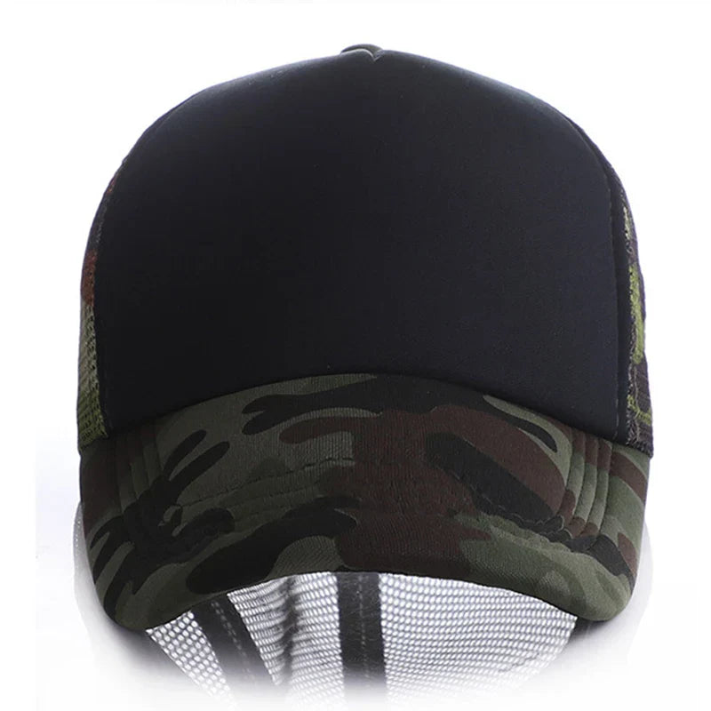Free Custom Brand LOGO Text Design Personality DIY Trucker Hat AD Baseball Cap Men Women Blank Mesh Adjustable Hat