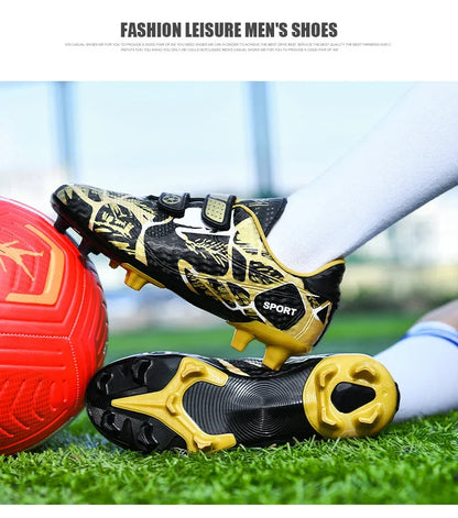 Kids Soccer Shoes Society TF/FG School Football Boots Cleats Grass Sneakers Boy Girl Outdoor Athletic Training Sports Footwear