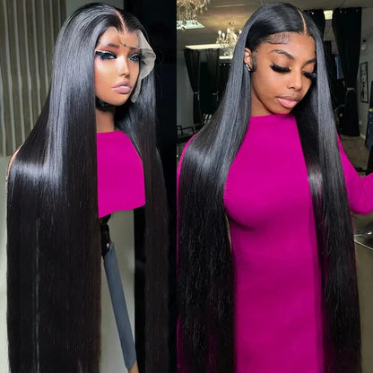 Glueless 7x5 Lace Front Wig Vietnamese Human Hair Bone Straight 13X4 Front Wigs Super Double Drown 13x6 Lace Frontal Wigs 180%
