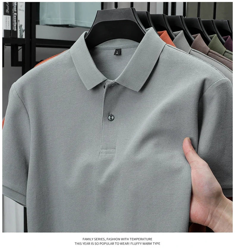20 Colors Men's 100% Cotton Polo Shirt - Summer Casual Breathable Tee,Ideal for Golf and Sports,Business Casual,Silk-Like Finish