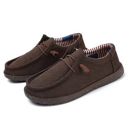 Plus Size Men's Solid Color Breathable Slip On Classic Loafer Shoes Comfy Casual Durable Lightweight Walking Shoes