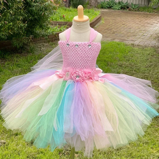 Girls Purple Glitter Dress Kids Flower Fairy Tutu Dresses with Butterfly Wing and Stick Hairbow Children Cosplay Party Costumes