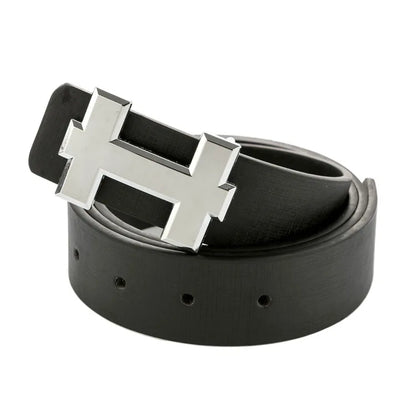 Men's and Women's Casual Fashion Belt  Korean Version Gold Buckle Belt Trendy I-shaped Buckle Belt