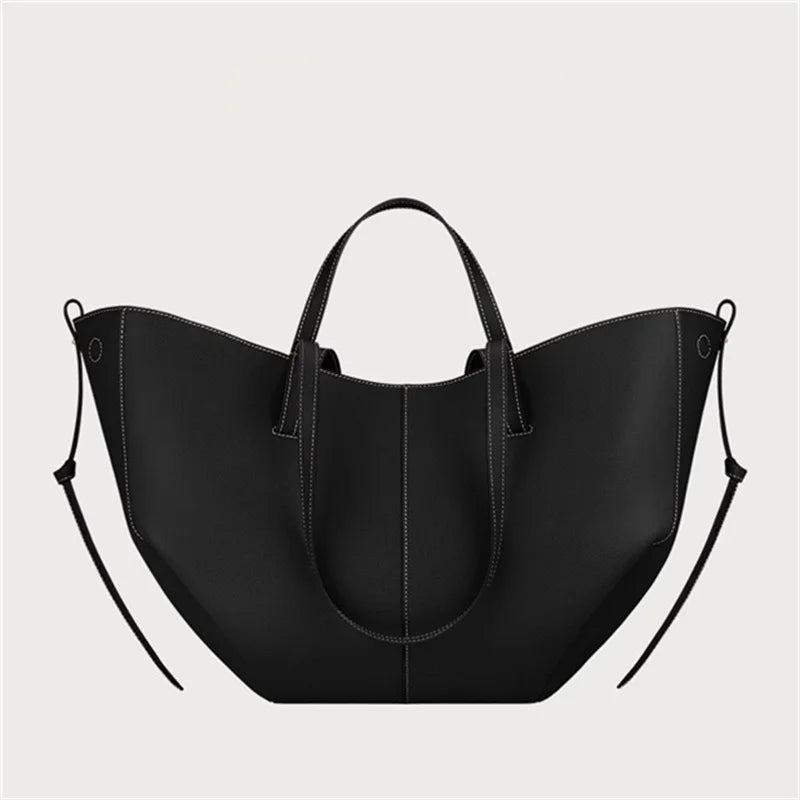 Nouveau sac fourre-tout en cuir de grande taille pour femmesNiche féminine sac à main ailes de grande capacité sac à bandoulière