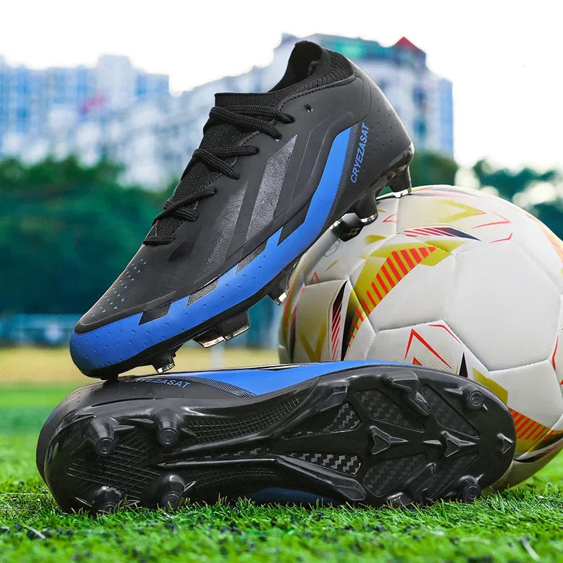 New Men Original Soccer Shoes Society Sneaker Quality Indoor Long Spikes Resistant Sports Match Unisex Training Football Boots