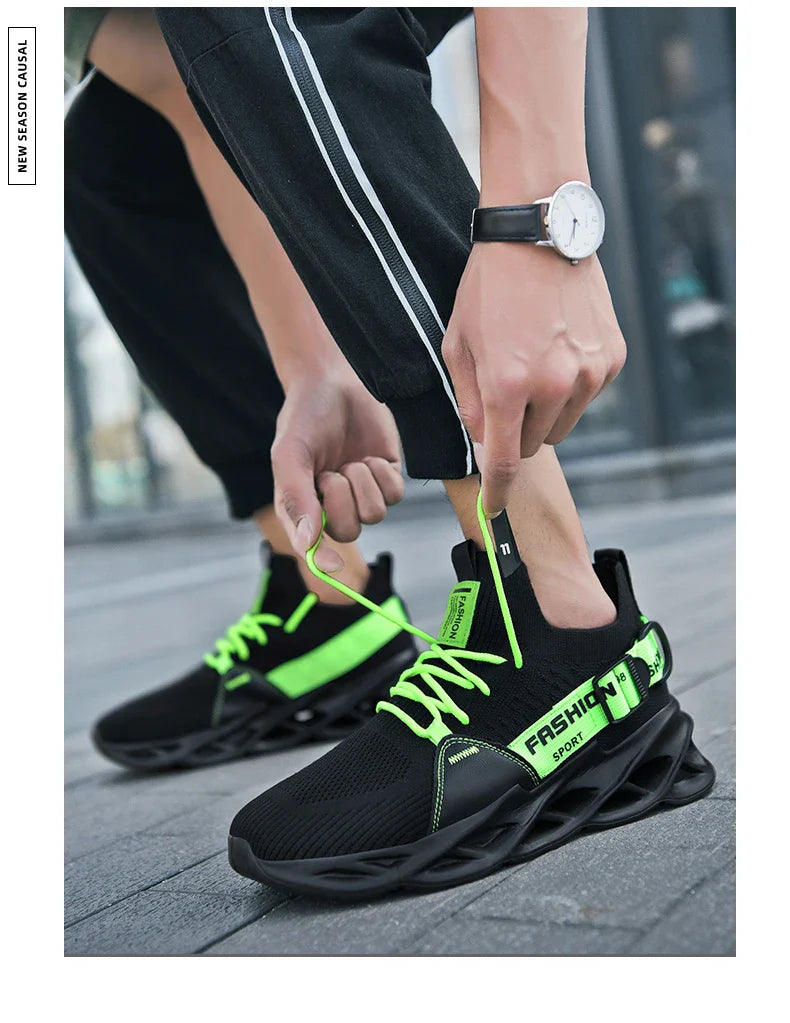 Tênis Masculino de Malha Respirável Casual Sapatos Masculinos Unissex Leve Macio Sola Grossa Buraco Sapatos de Casal Tênis Atlético Sapatos Femininos