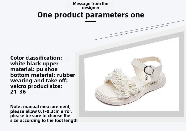 Girls' sandals Summer children's non-slip soft-soled princess beach shoes Fashion sandals for little girls
