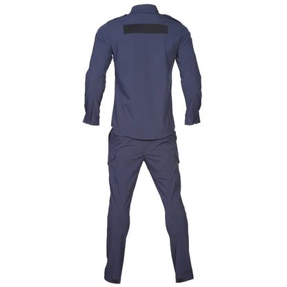 Quick Drying Workwear Suit Men Combat Elastic Tactical Training Set Multi Pocket Man Security Staff Uniform Cargo 2pcs Suits
