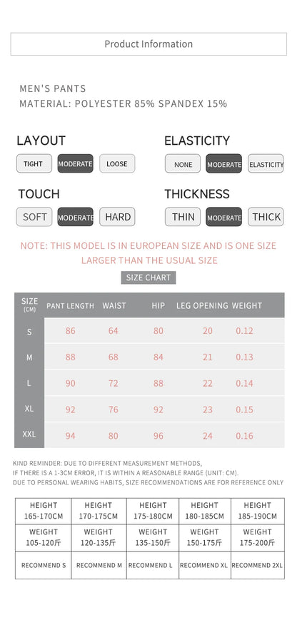 Men's Running Leggings Quick Dry Gym Fitness Sports Pants Workout Training Jogging Sports Trousers Compression Sport Pants
