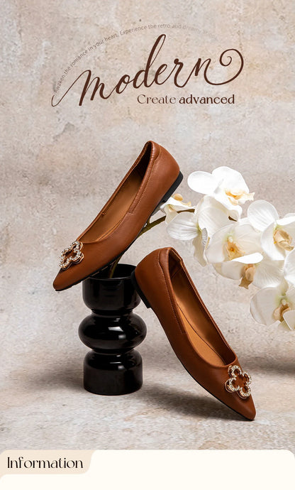 Women's Flat Shoes Summer New Pointed Black Business Women's Shoes Commuter CHCH 2025