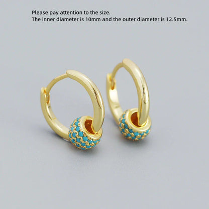 925 Sterling Silver Earring Zircon Sun Flower Ear Ring Geometric Style Water Drop Ear Bone Cute Temperament Woman Girl Ear Jewel