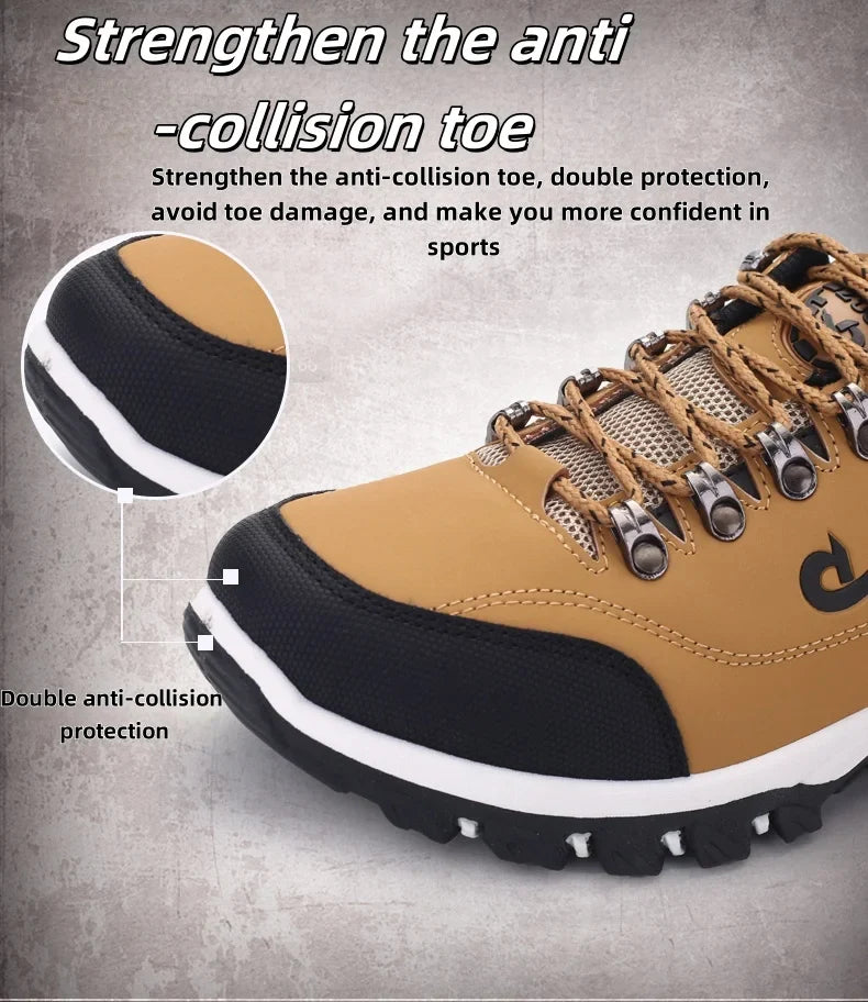 Men's leather Casual Shoes, Men's Sports Shoes, Spring,Autumn,Winter Shoes, Men's Tennis lightweight Wear-resistant Hiking Shoes