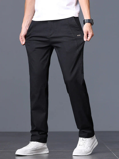 2025 Spring Thin Brand Men's Lyocell Pants Casual Business Straight Elastic Waist Comfortable Trousers Pants for Male