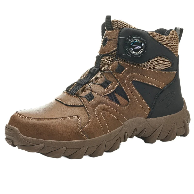 Work Safety Shoes Smash-proof and Puncture-proof Sports Safety Shoes Outdoor Mountaineering Wear-resistant Steel Boots