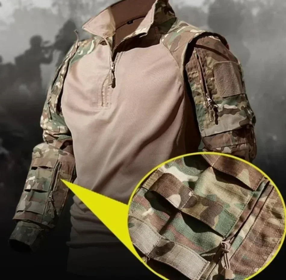 Tactical Uniform Milit Camo Suit Hunting Clothes Combat Shirts Camping Pants Men Workwear Suits Airsoft Paintball Sets