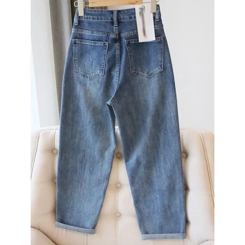 High-Waisted Light Blue Jeans For Women